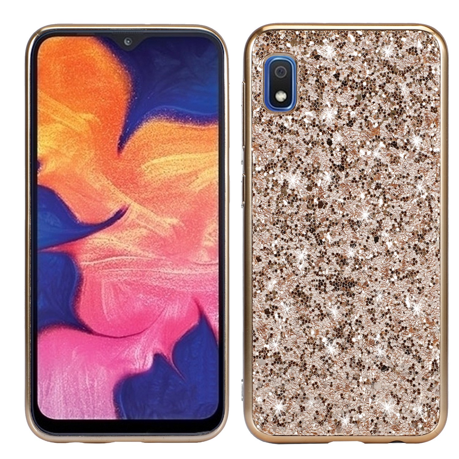 Suitable For S20 Plus Glitter Paste Leather Phone Case