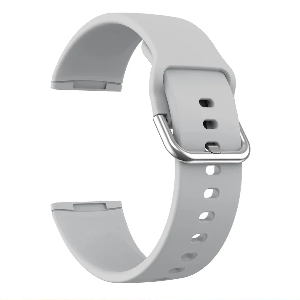 Applicable Silicone Strap Solid Color Silver Buckle