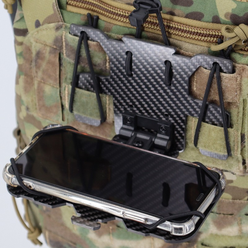Carbon Fiber Folding Navigation Board MOLLE System Mounted Tactical Vest Chest Hanger