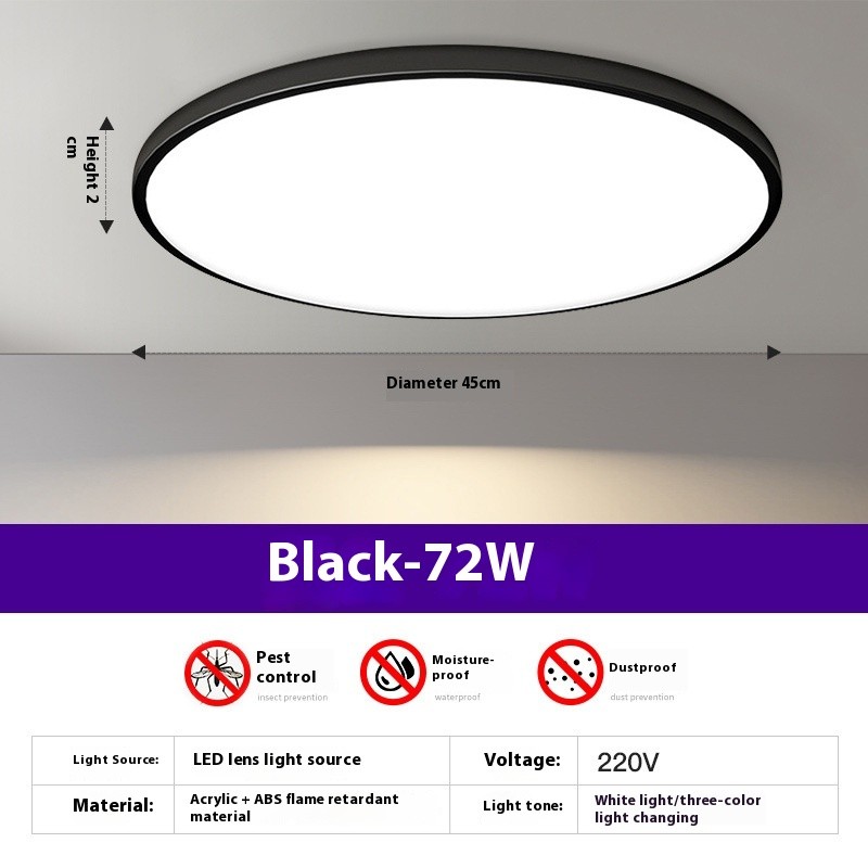 Household Led Ceiling Ultra-thin Round Room Light