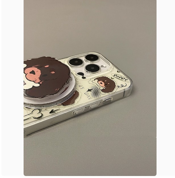 Full Screen Cute Dog Illustration Magnetic Shell