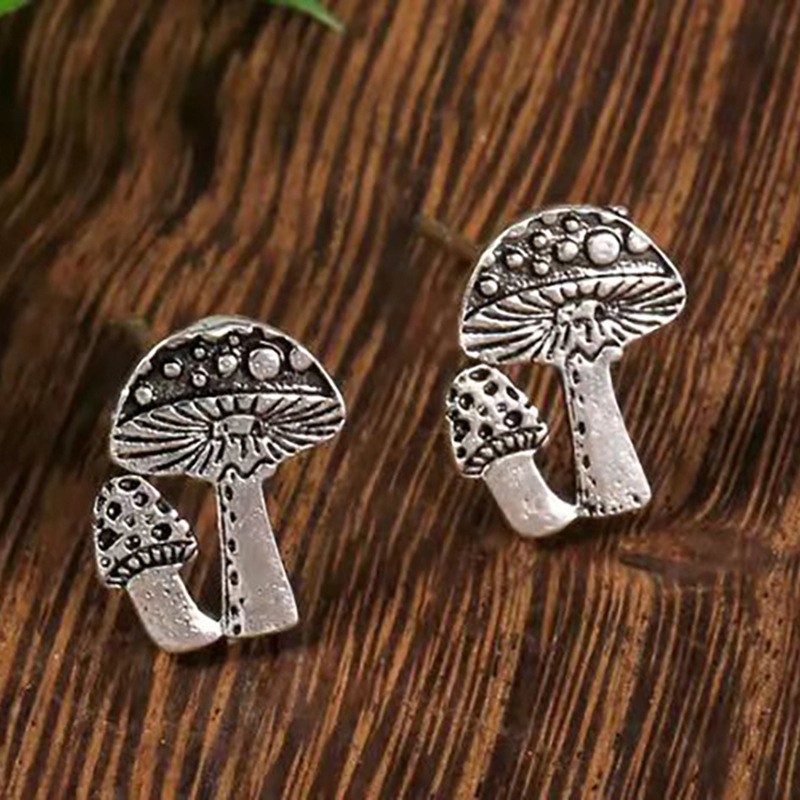 Simple Fashion Retro Mushroom Earrings Alloy