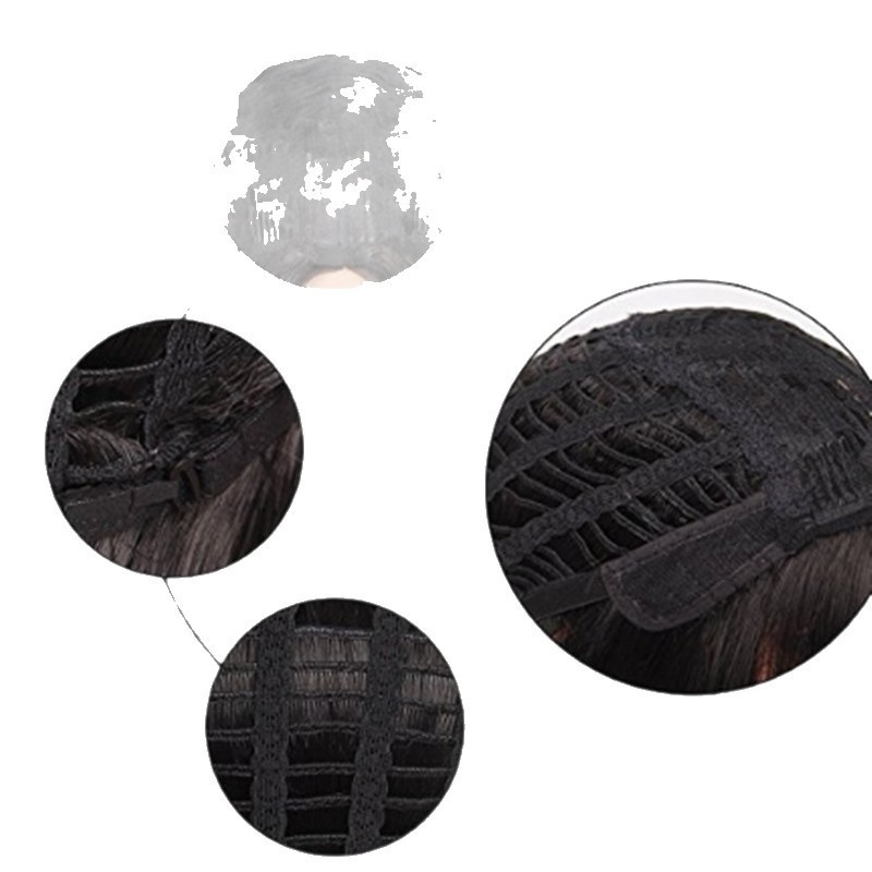 Long Curly African Small Curly Wig Dyed Gradually Brown High Temperature Fiber Wig