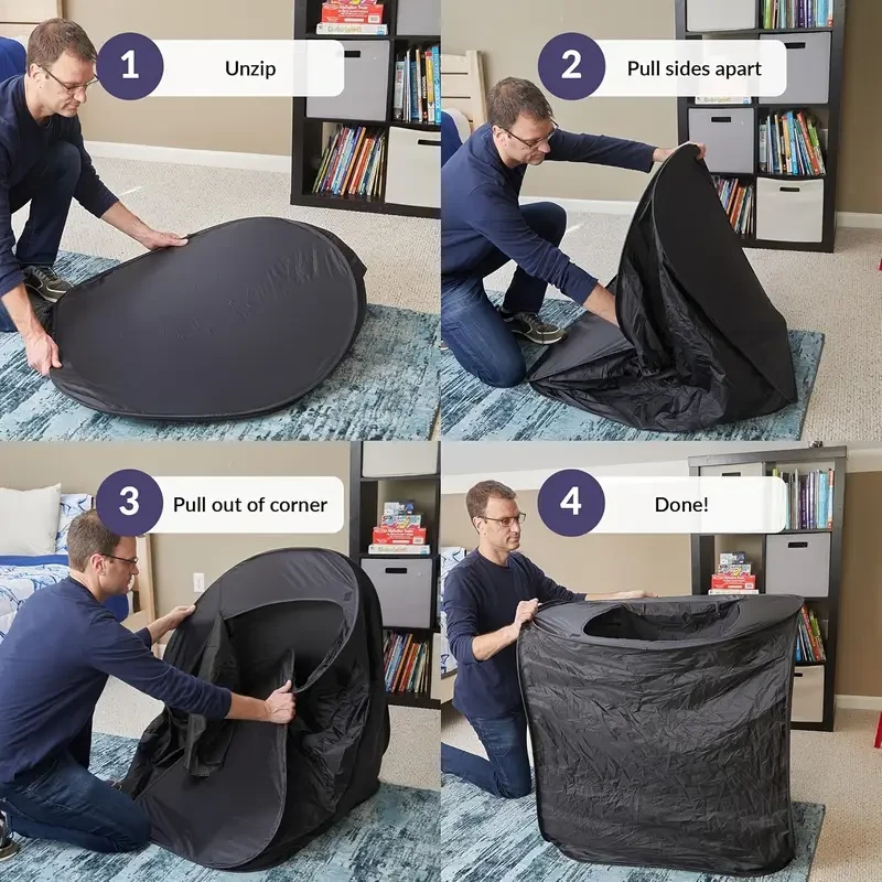 Sensory Tent with Quick-Pop Setup & Heavy-Duty Blackout Design