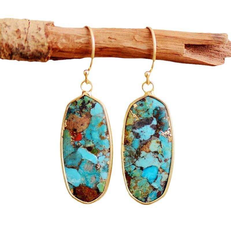 European And American Designer High Quality Light Luxury Natural Stone Earrings