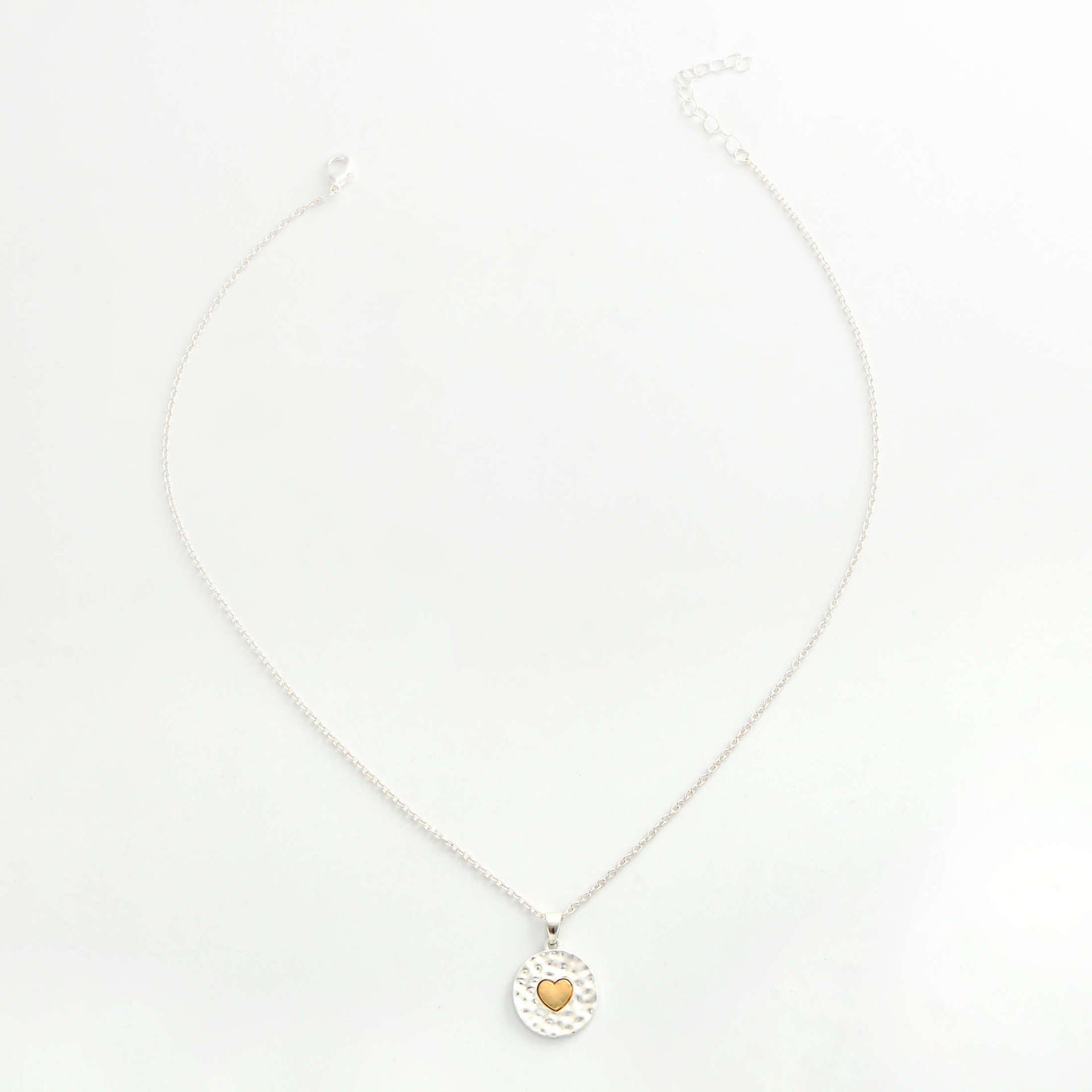 Women's Beating Pattern Shape Middle Inlaid Love Pendant Necklace