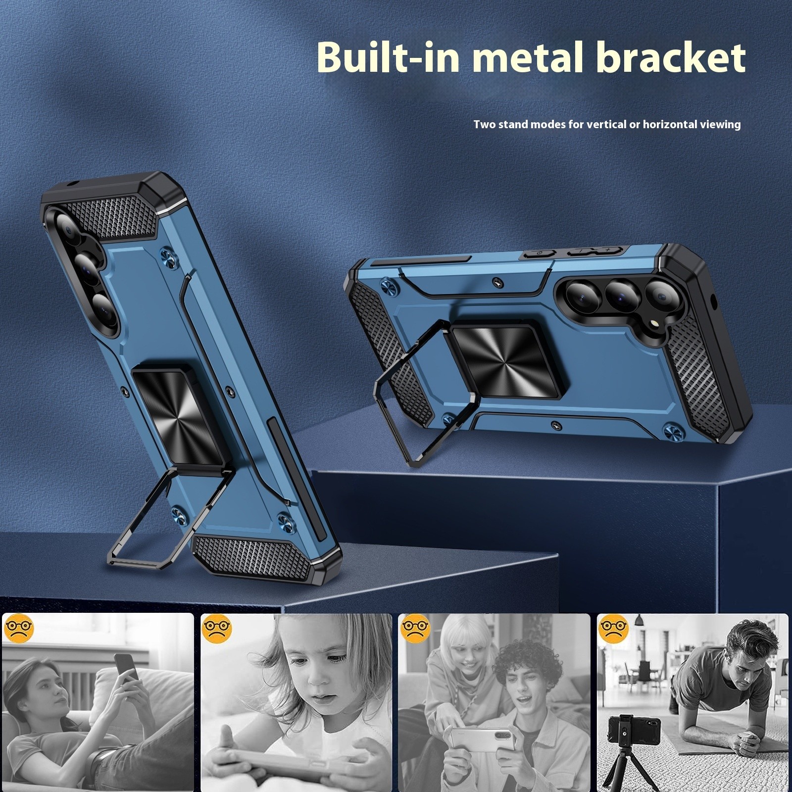 5-corner Anti Drop Magnetic Rotating Wristband Phone Case