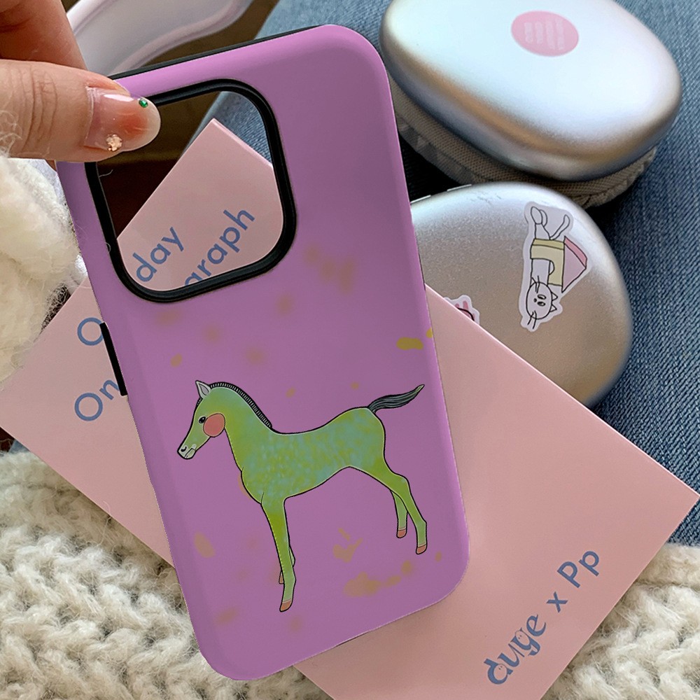 Creative Cartoon Printed 2-in-1 Phone Case