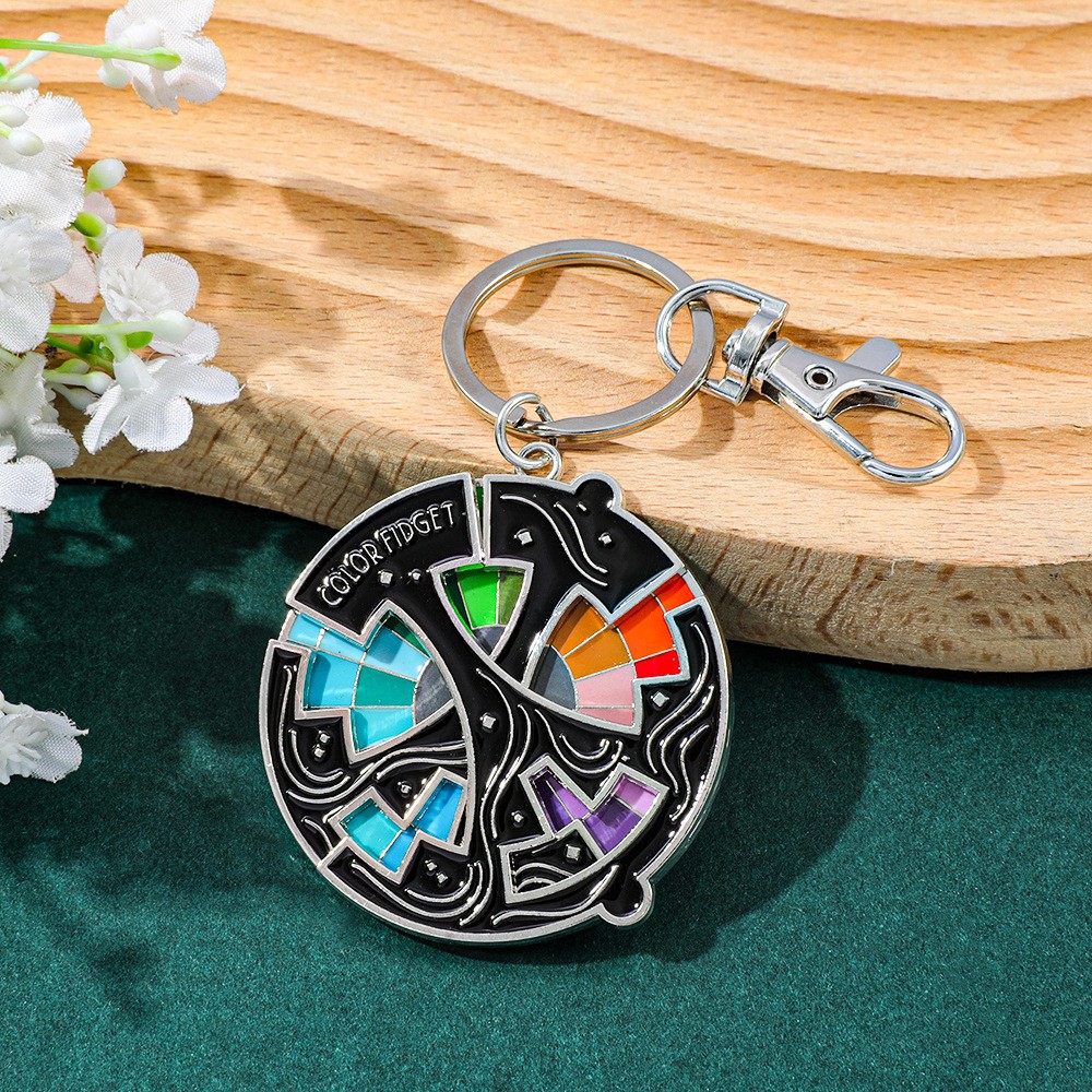 Tone Colo Wheel Rotator Keychain Pendant