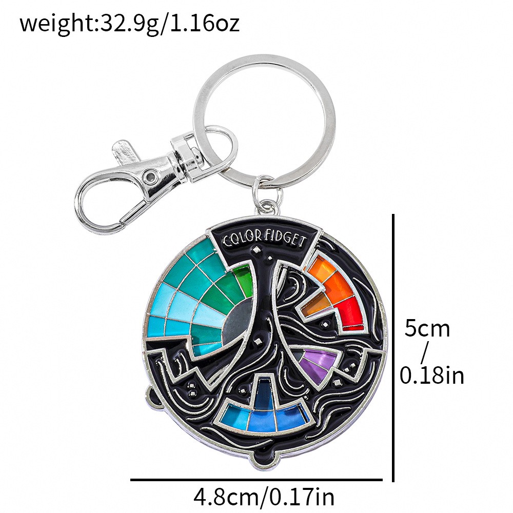 Tone Colo Wheel Rotator Keychain Pendant