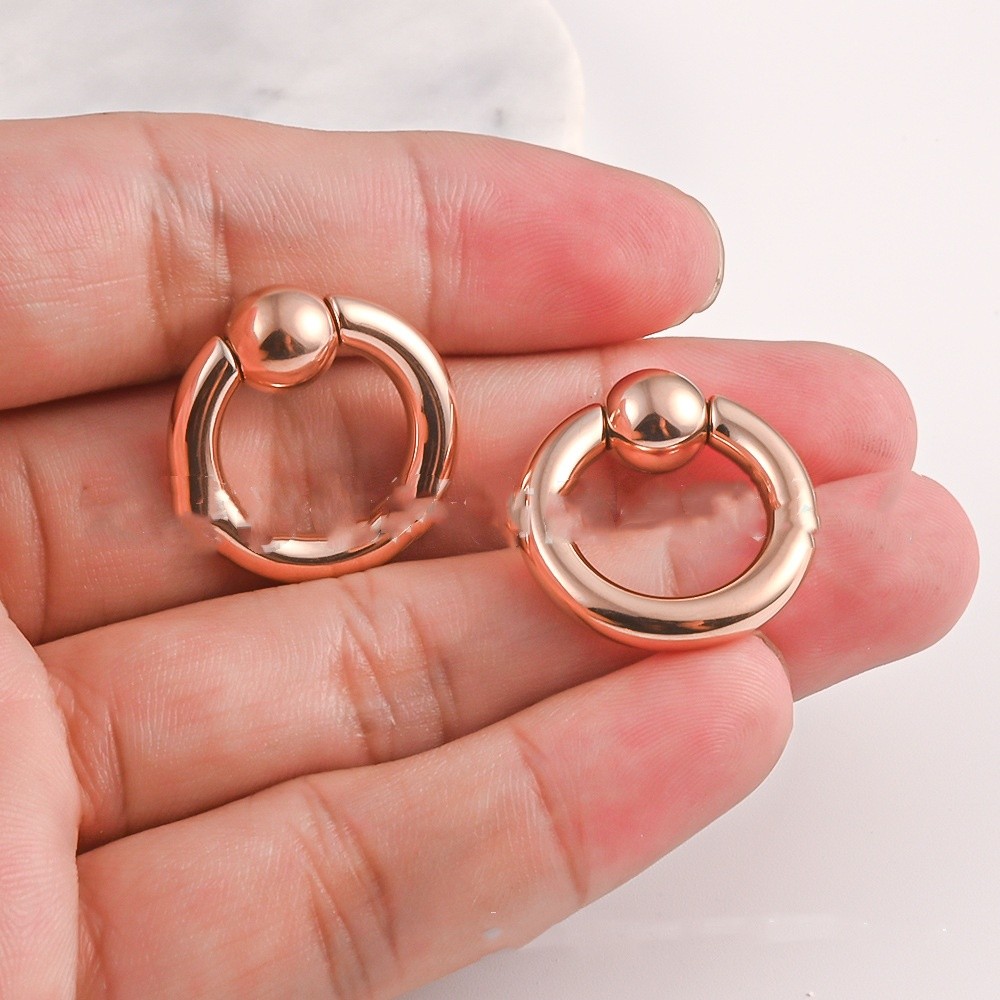 Stainless Steel BCR Large Size Card Multi-purpose Ring