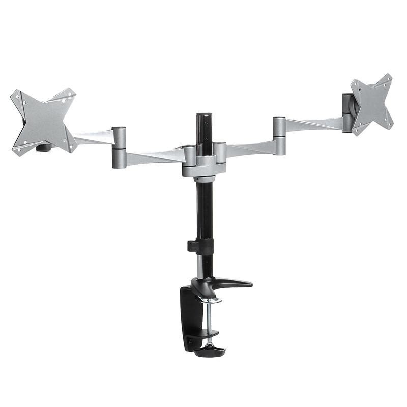 Brateck 13-27" Dual Monitor Stand with Clamp & Grommet Base