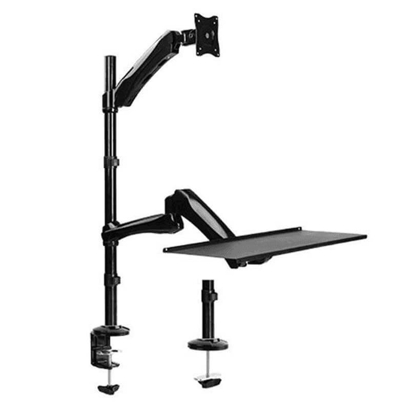 Brateck Single Monitor Sit-Stand Workstation. Fit for most 13"-27" LCD