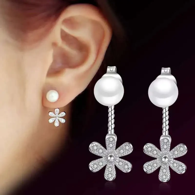 Pearl Flower Earrings