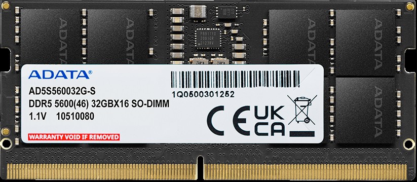 ADATA 8GB DDR5-5600 CL46 SODIMM Lifetime wty