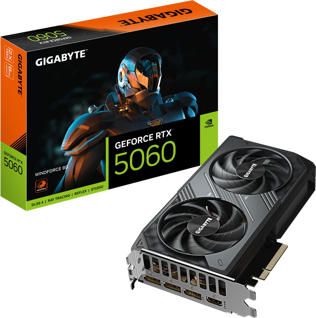 Gigabyte GV-N5060WF2-8GD RTX5060 8GB PCIE Graphics Card