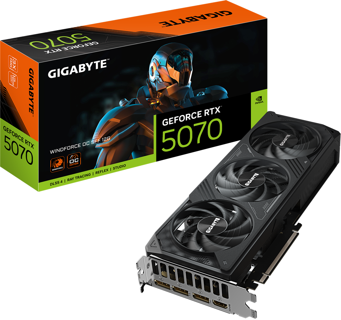 Gigabyte GV-N5070WF3 OC-12GD RTX5070 12GB PCIE Graphics Card