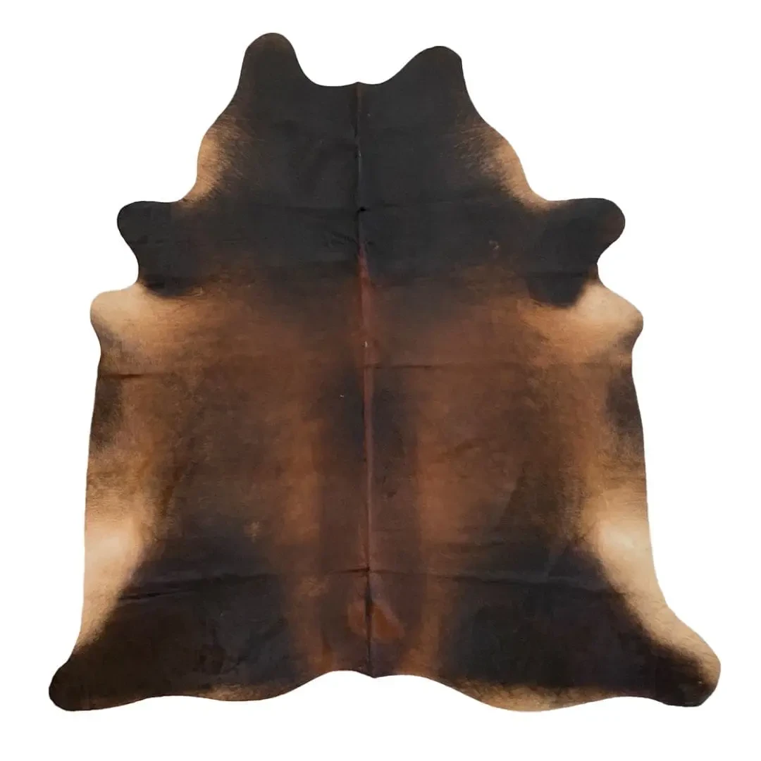 NATURAL COWHIDE RUG SOLID COFFEE