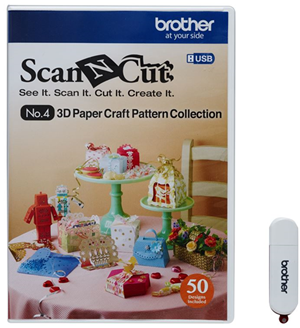 Brother CAUSB4 Fabric USB No.4 3D-Craft Pattern Collection