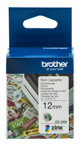 Brother CZ-1002 12mm Printable Roll Cassette