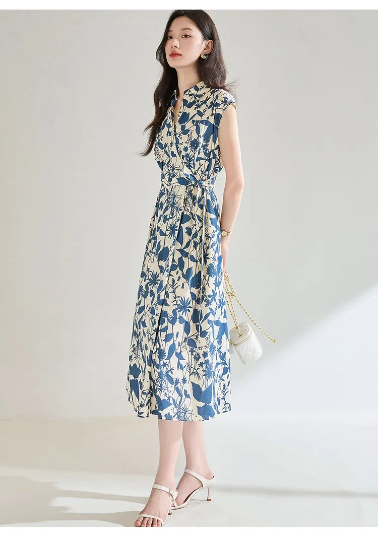 A White And Blue Dress