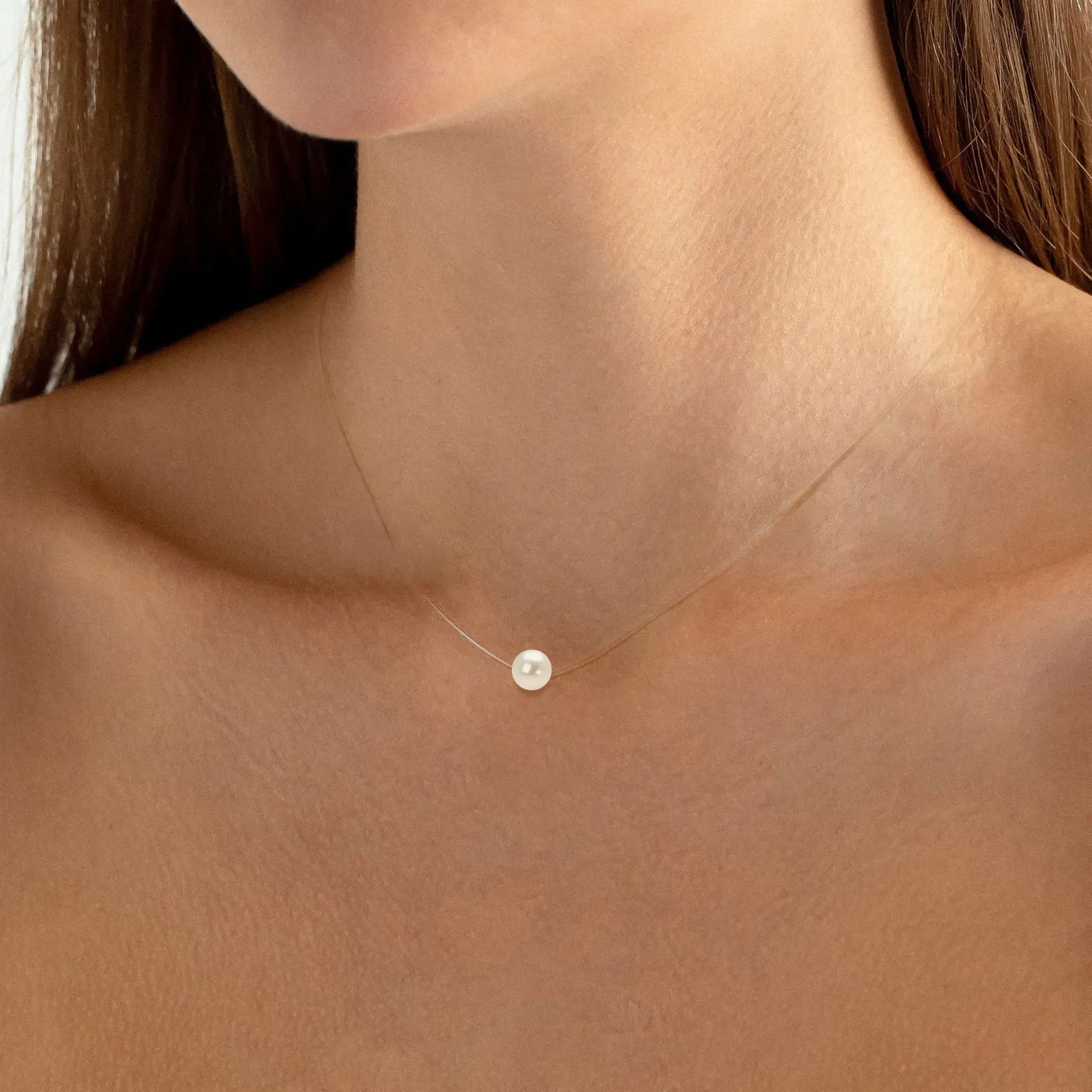 Natural Freshwater Pearl Clavicle Necklace Woman Fish Tears