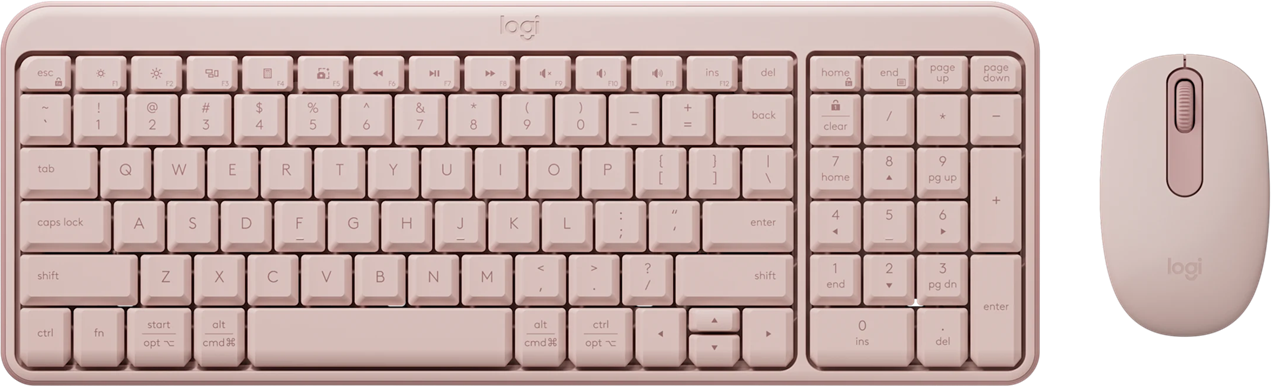 Logitech MK250 Bluetooth Wireless Keyboard and Mouse - Rose