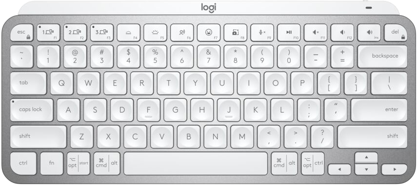 Logitech MX Keys S Mini Advanced Wireless Keyboard - Pale Grey