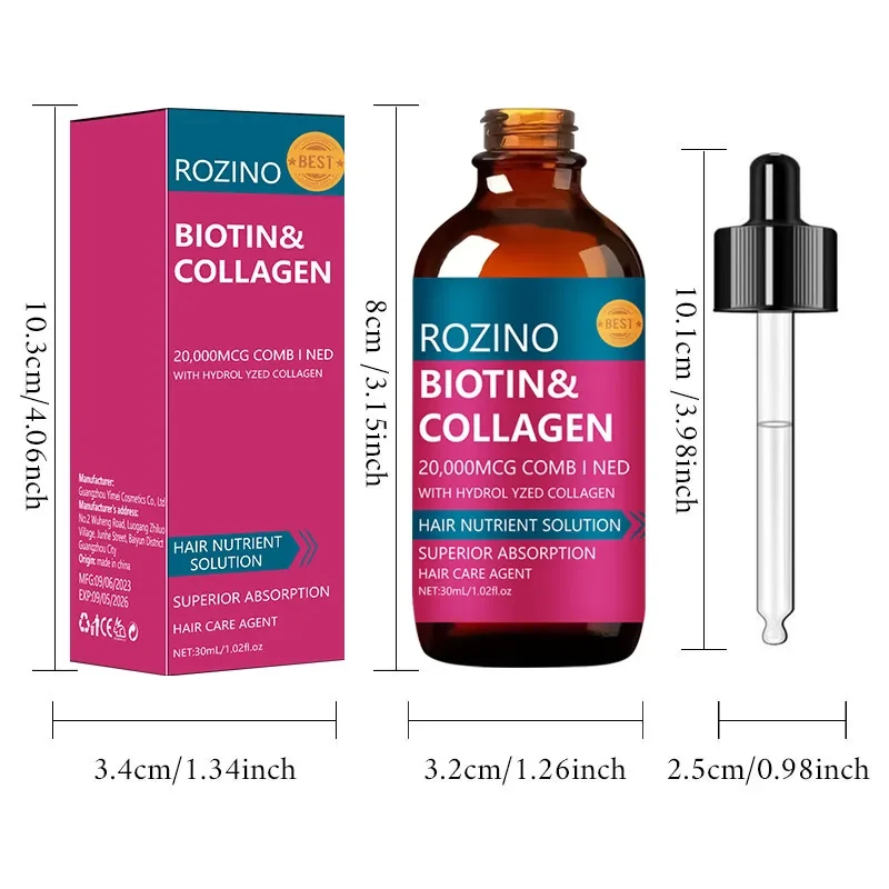 ROZINO Biotin & Collagen Hair Nutrient Solution