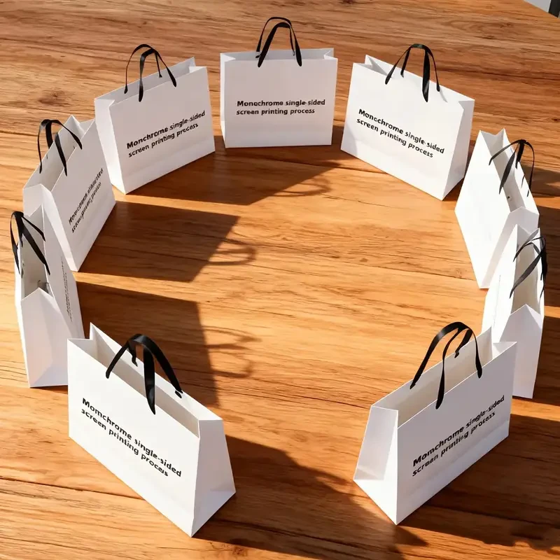 Custom Minimalist Tote Bag  High-Quality Paper Gift Bag for Customization and Versatile Packaging Solutions