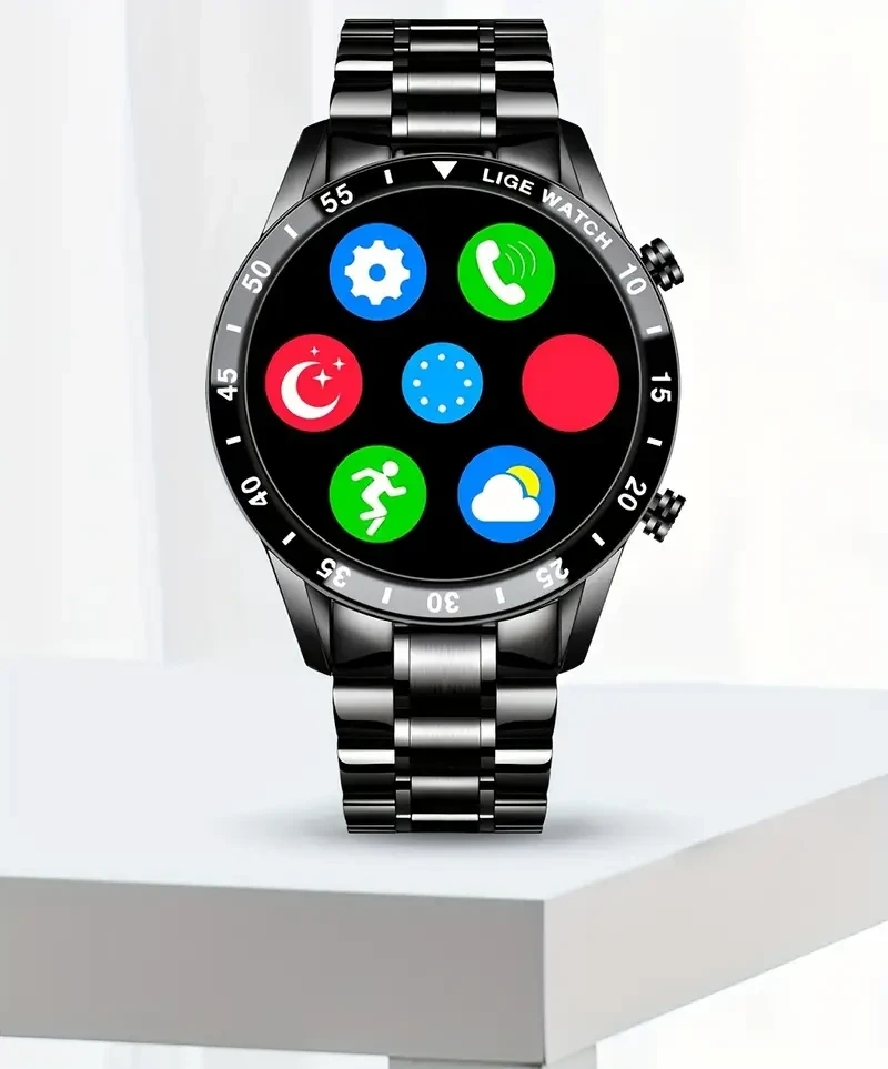 LIGE Men's Smart Watch Premium Smart Watch with Wireless Talk, Fitness Tracker, and Outdoor Features