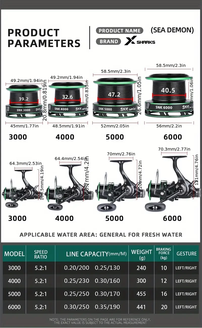 X-Sharks High-Performance Carp Fishing Reel Ideal for Freshwater & Saltwater Angling