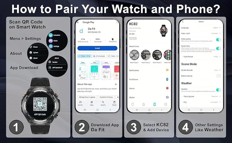 JJMMK GPS Sports Smart Watch  Advanced Functionality for Sports, Fitness, and Outdoor Adventures