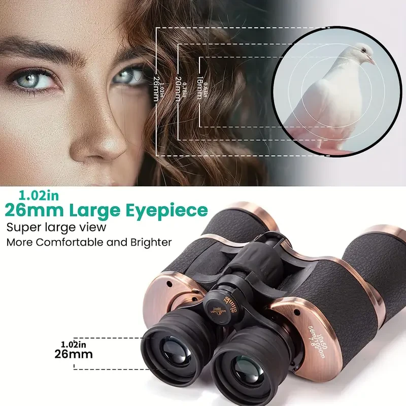 AFTERWAVE 10X50 High-Definition Professional Binoculars  Compact, Durable, and Perfect for Outdoor Adventures