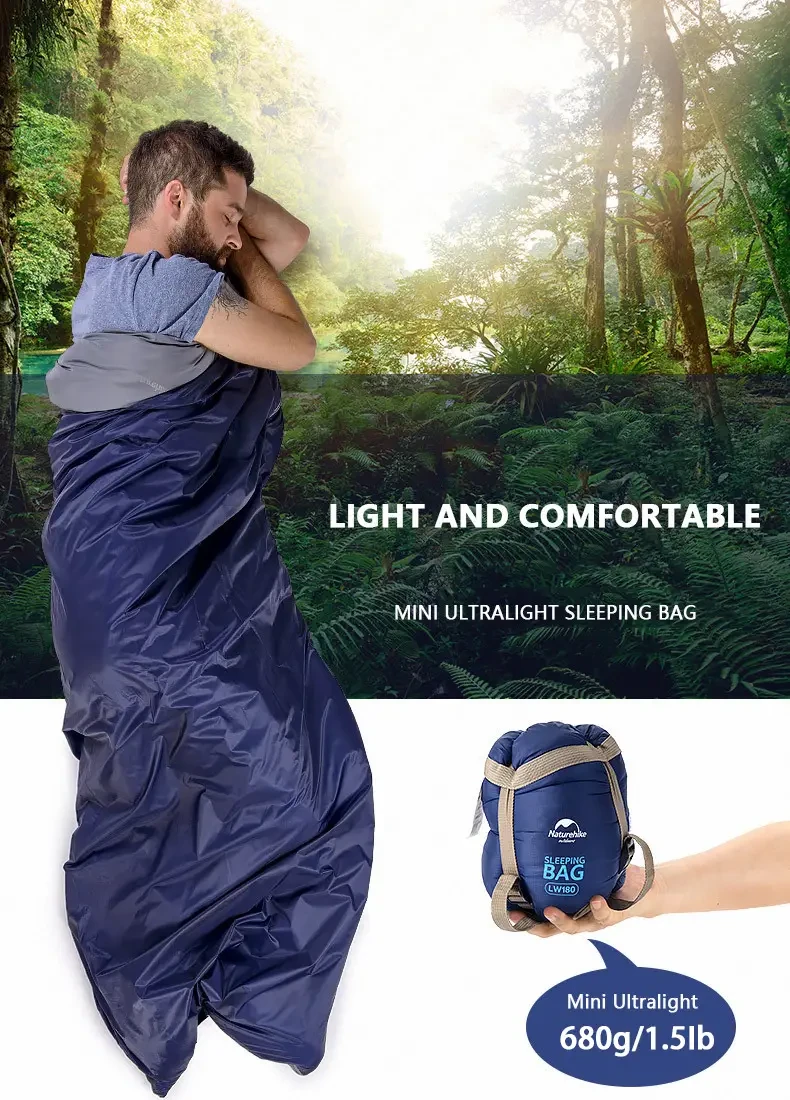 Naturehike LW180 Mini Sleeping Bag: Compact Comfort for Outdoor Adventures