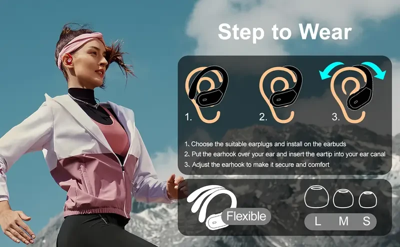 LIFEBEE Wireless Earbuds for Running and Sports: Pure Bass Sound and Secure Fit for Active Lifestyles