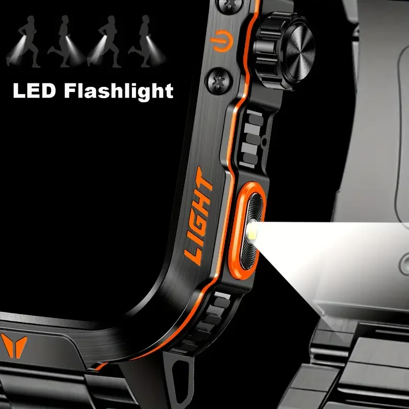 COIUSOR Stylish Square Mens Outdoor Sports Smart Watch