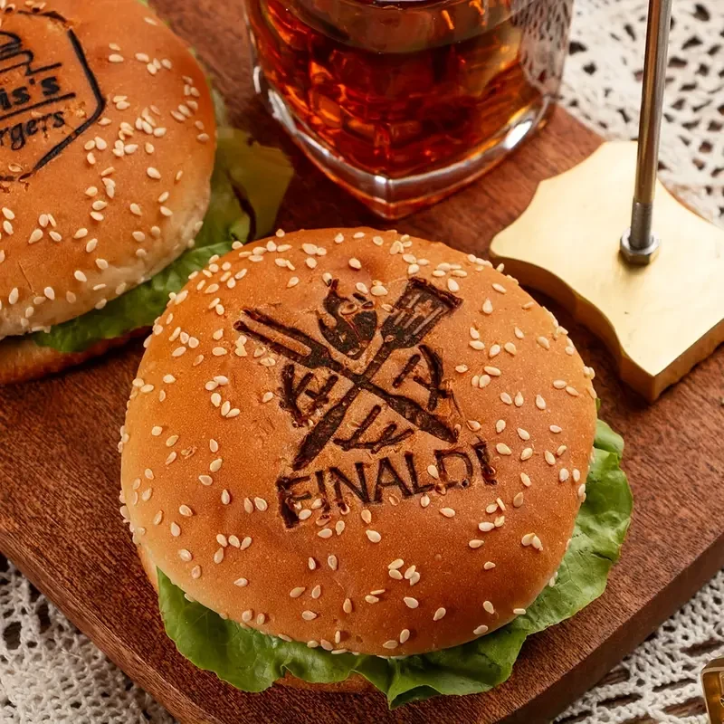 CRAWELL Personalized Branding Iron High-End Brass Stamp for Burgers, BBQ & More