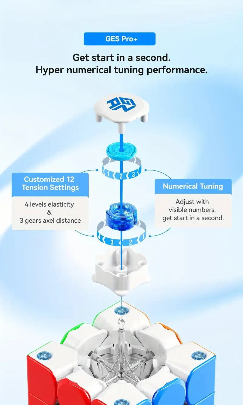 GanCube GAN356 M E 3x3 Magnetic Speed Cube Stickerless Educational Puzzle Toy