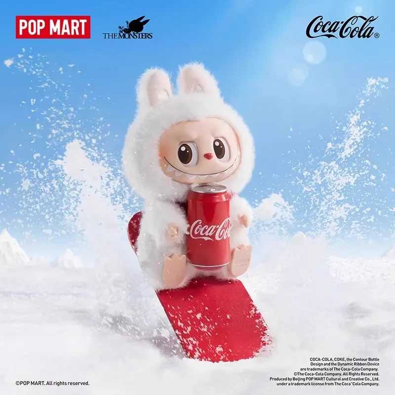 POP MART LABUBU Coca-Cola Plush Furry Blind Box Pendant Collectible Plush Charm