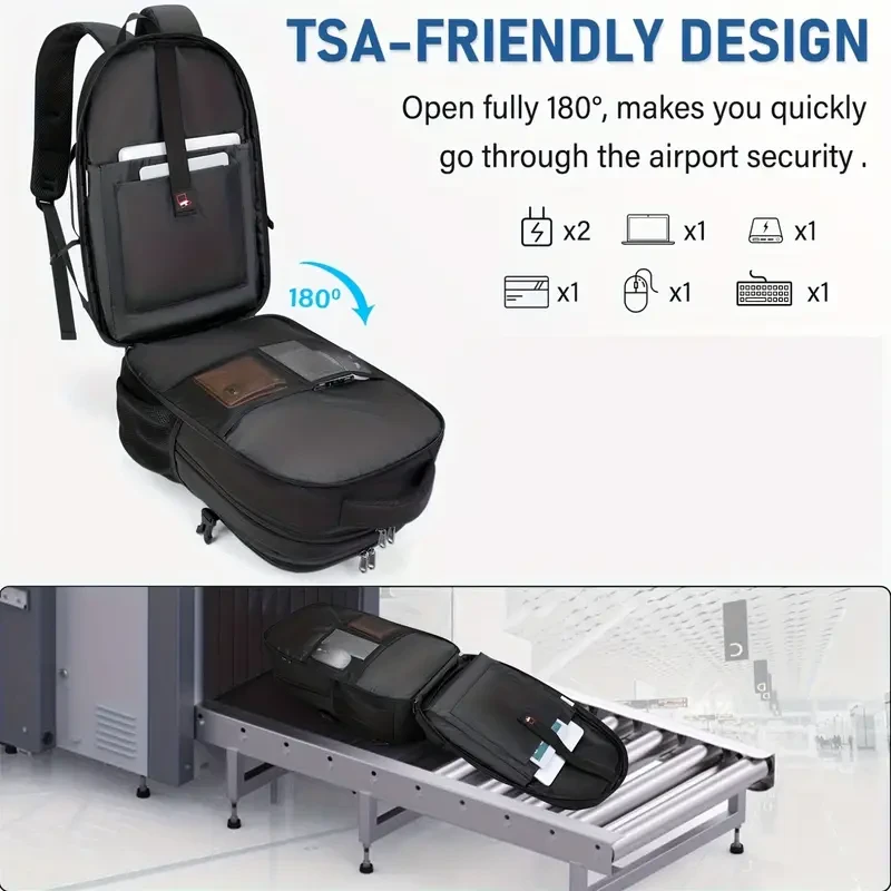 NUBILY 17.3-Inch Laptop Backpack 50L Large Capacity Travel and Work Bag