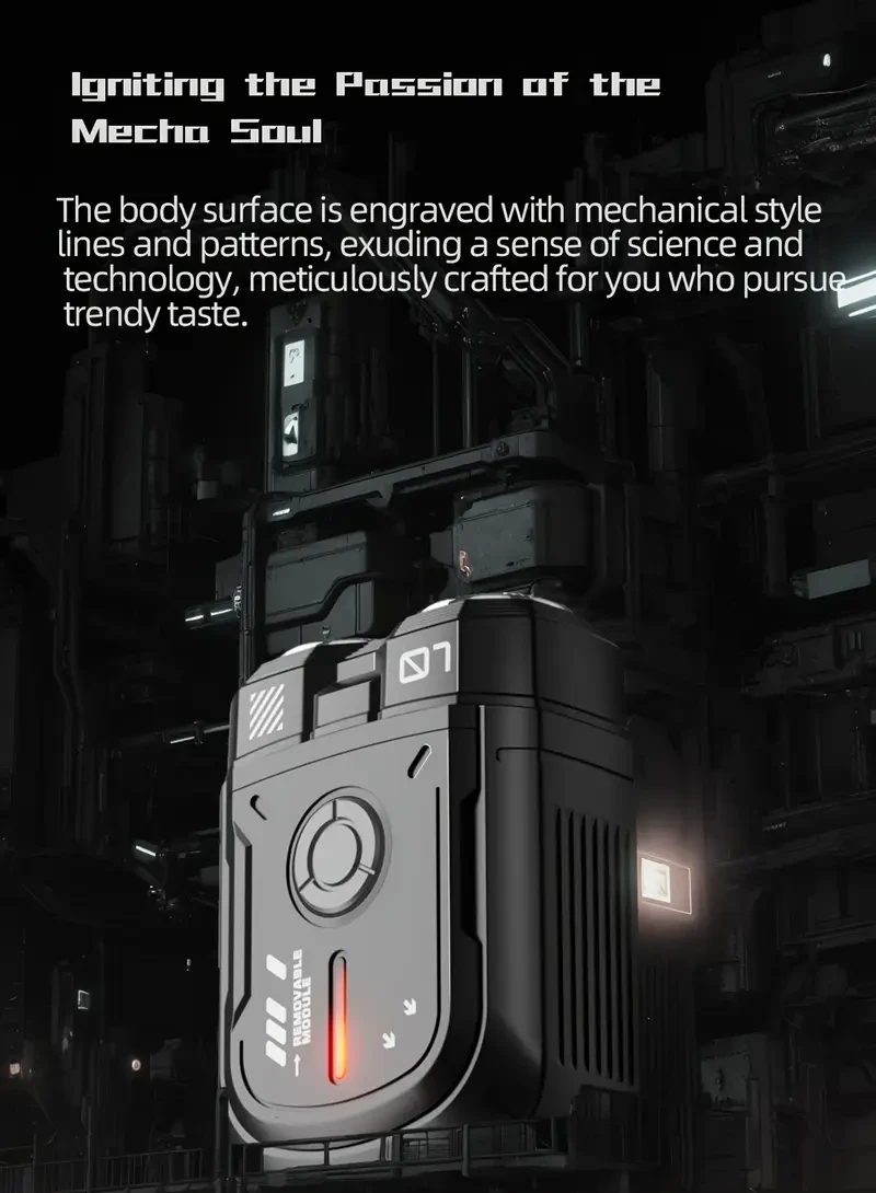 WITZIO Mech World Mens Electric Shaver Dual Blade USB Rechargeable Grooming Tool