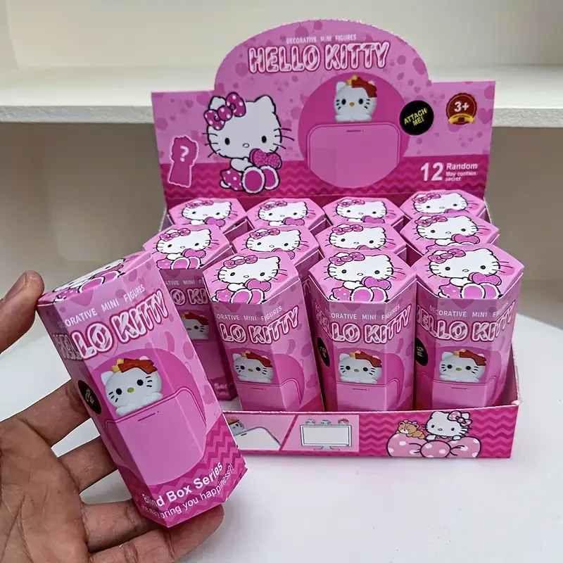 Sanrio Kuromi & Hello Kitty Party Angel Figurine Stickers 12-Piece Random Collectible Set