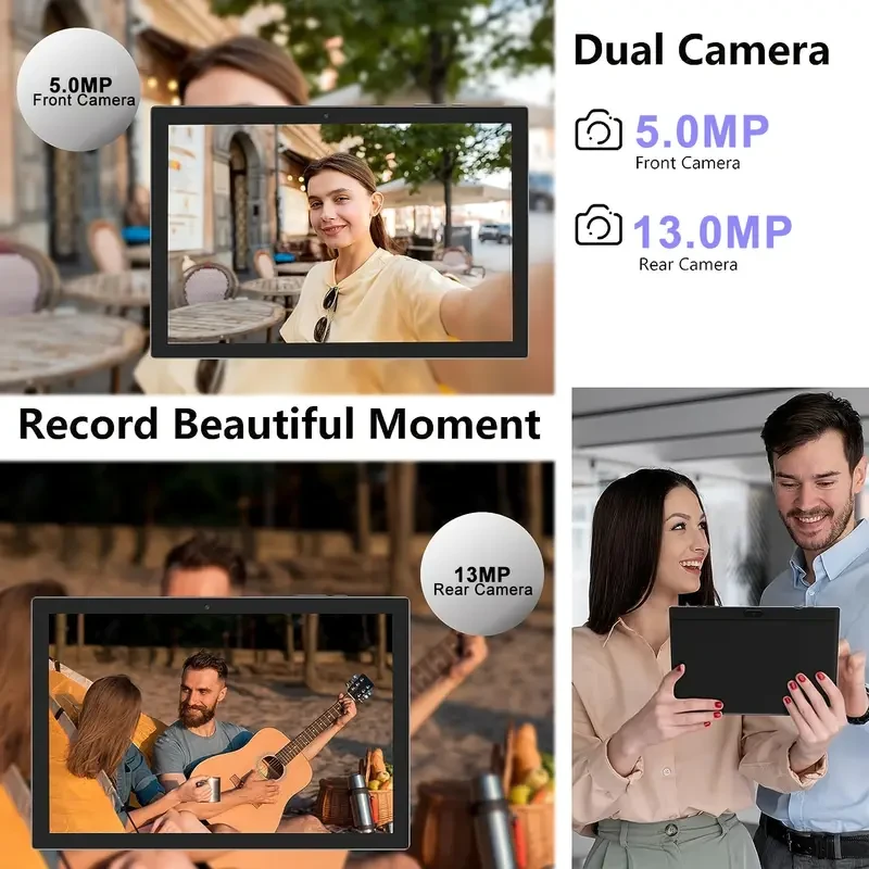 CRELANDER W30 Pro 2-in-1 Android 15 Tablet PC  12GB RAM, 128GB Storage & 10.1-Inch Display