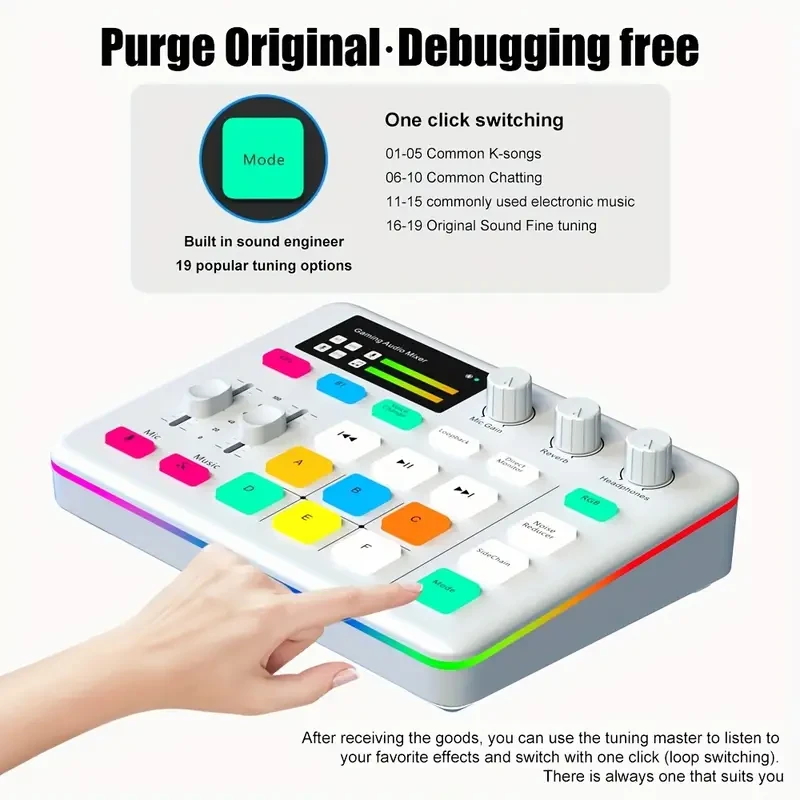 NXG Professional Gaming Audio Mixer with RGB