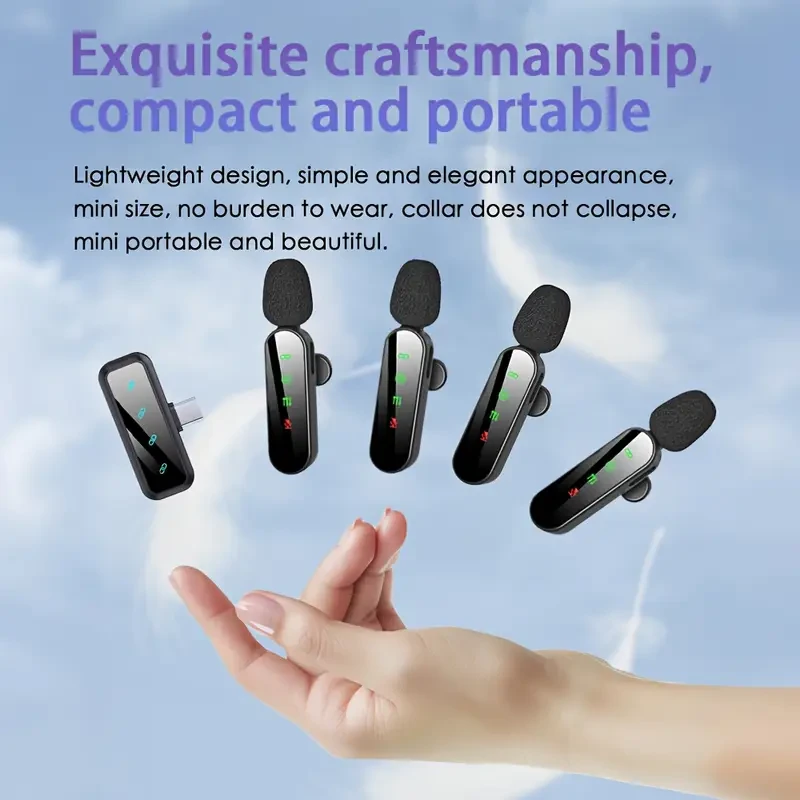 HITOZON 4-in-1 Professional Wireless Lavalier Microphone System