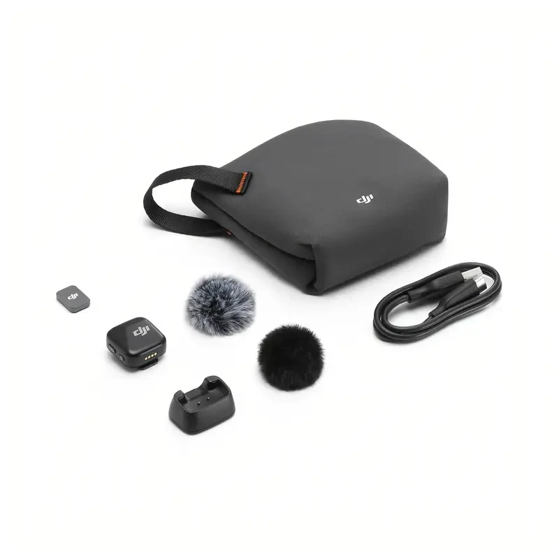 DJI Mic Wireless Clip-On Microphone (Infinity Black)  Global Edition