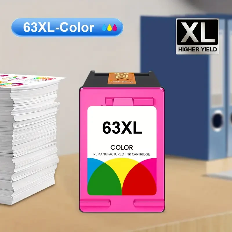 Replacement Ink Cartridges for HP 63XL Compatible with OfficeJet & DeskJet Printers