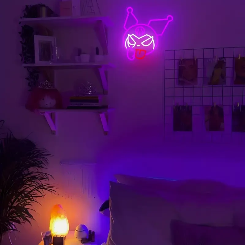 Sanrio Kuromi Neon Sign  Purple Kawaii LED Wall Light (USB)