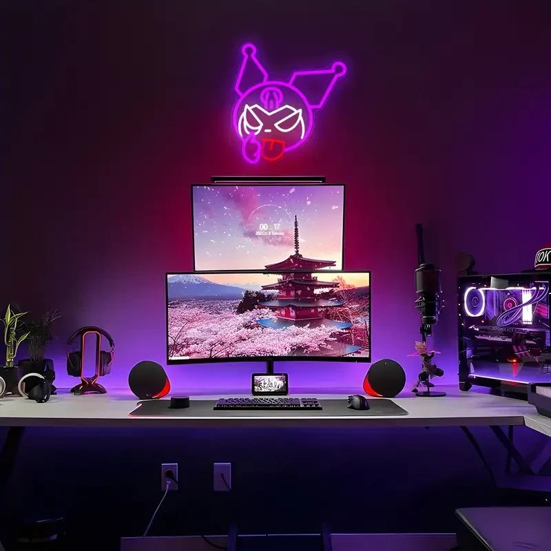 Sanrio Kuromi Neon Sign Purple Kawaii LED Wall Light (USB)